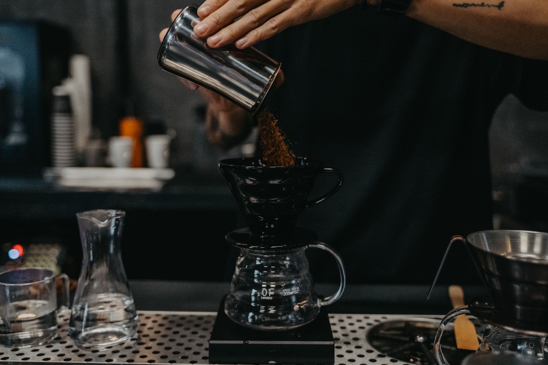 marc de café évier